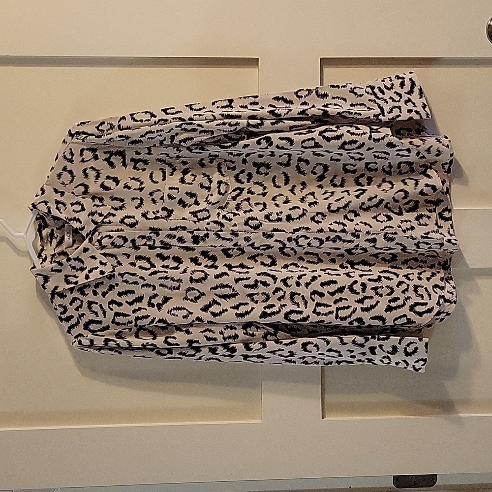 Animal print Silk Button Up